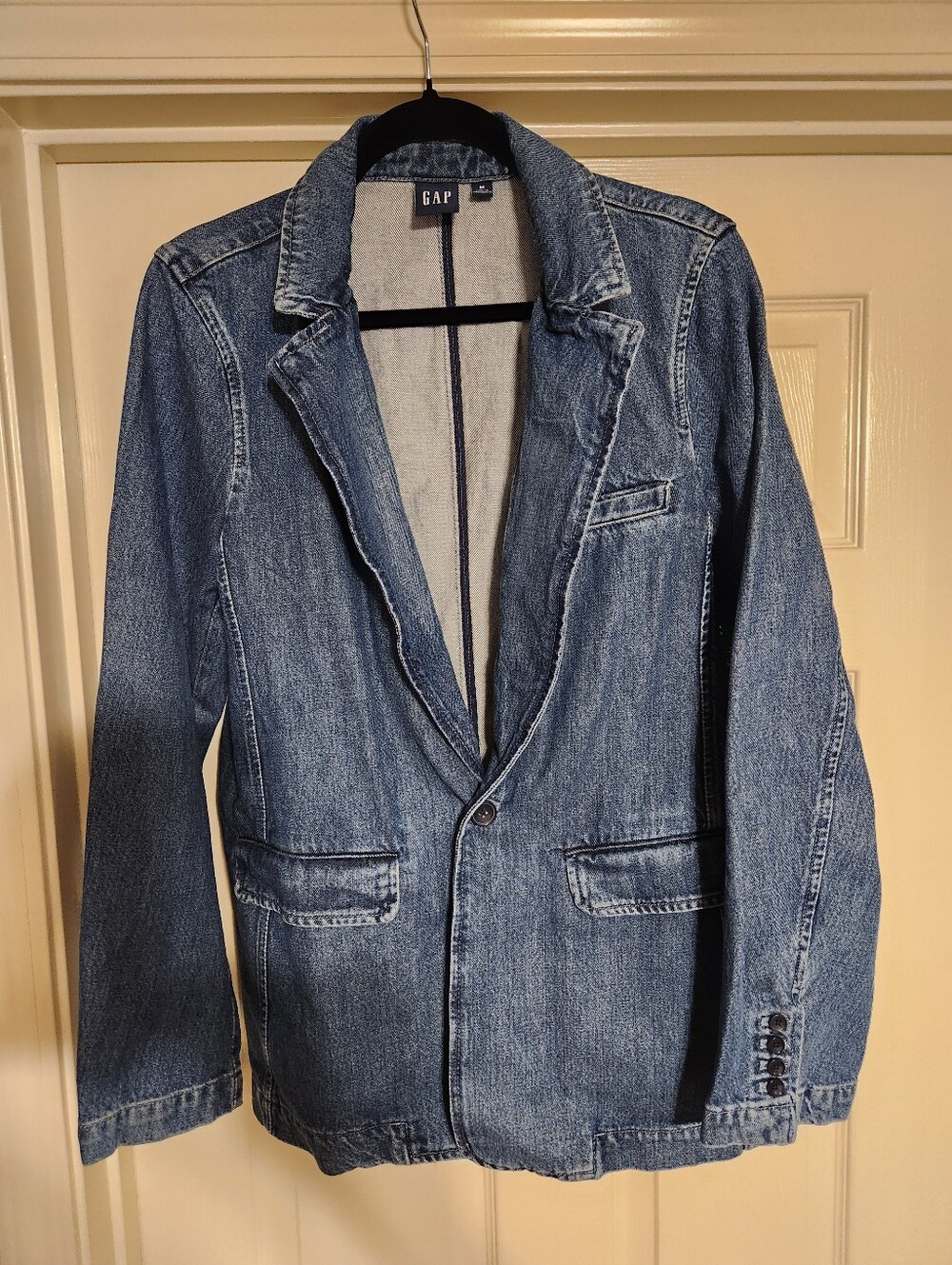GAP Blue Denim Blazer Jacket